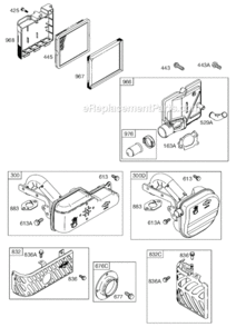 Page E Diagram and Parts List for 12C600 0100-0118 Briggs and Stratton Engine